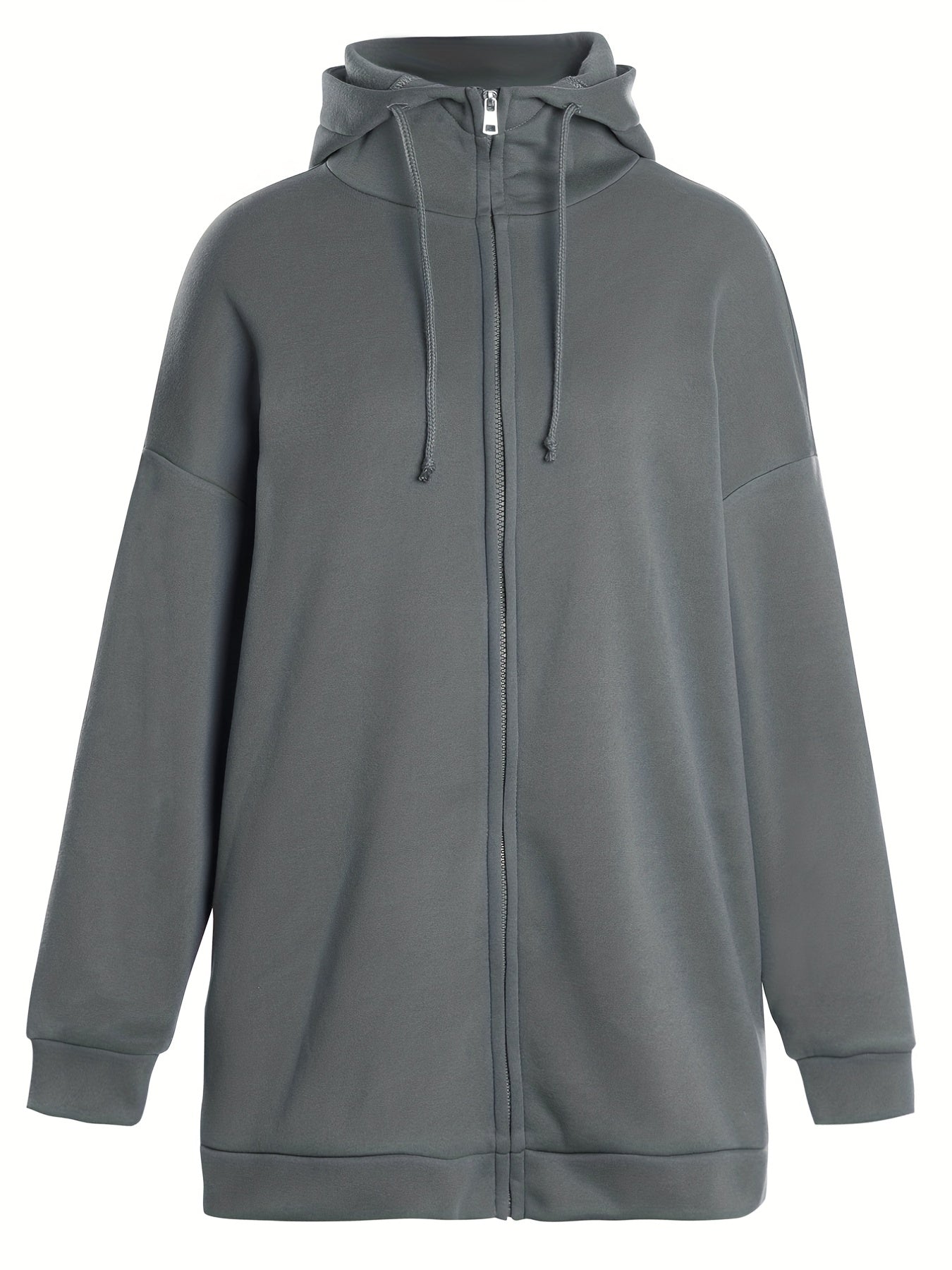Women's casual sports parka hoodie with zip