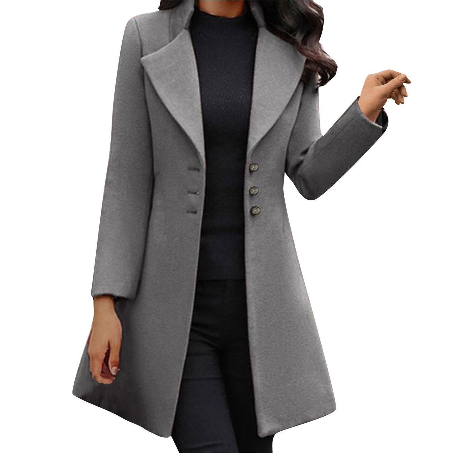 Women's buttoned coat
