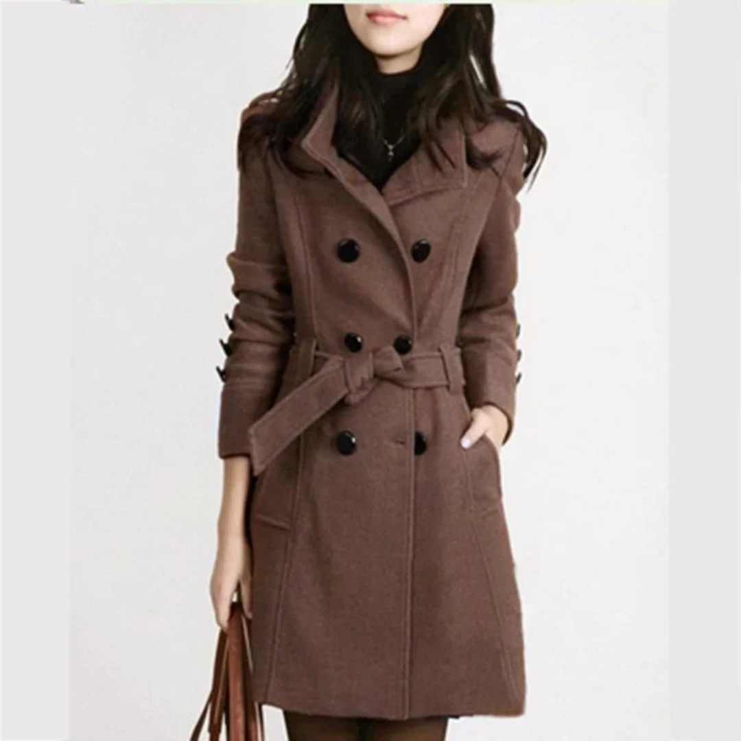 Women's mid-length trench coat