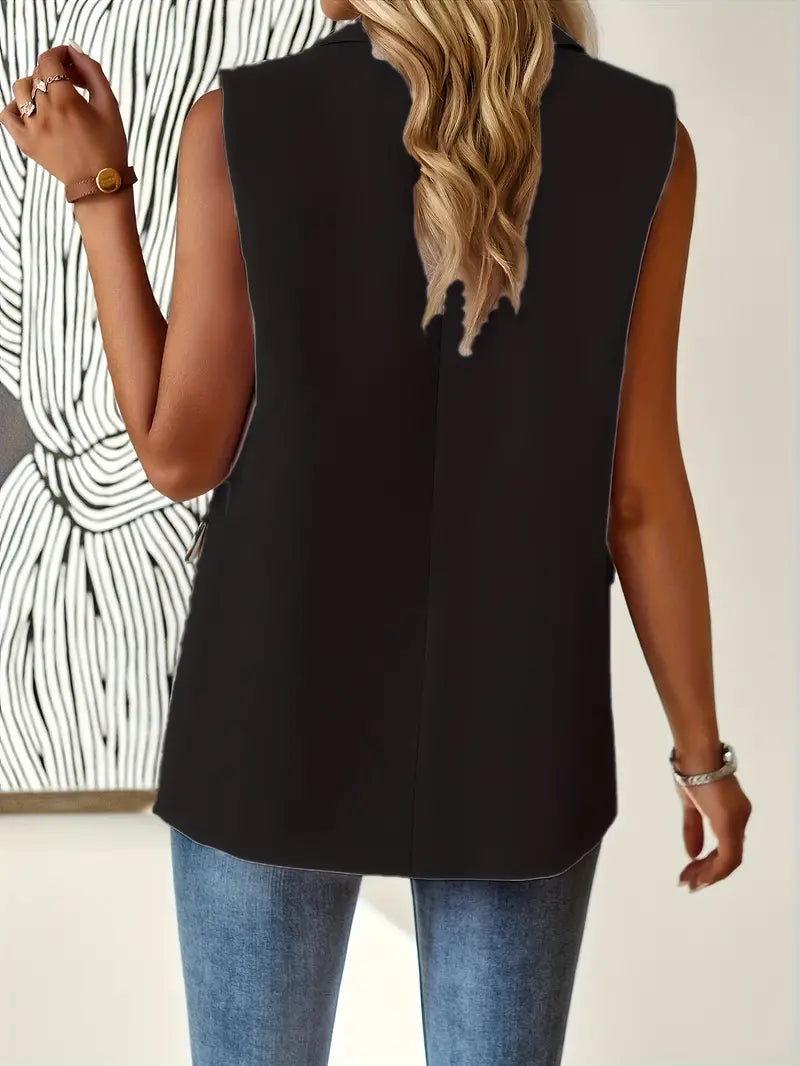 Women’s plain sleeveless blazer