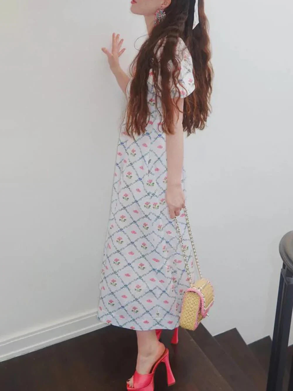 Floral Print Modern Dress