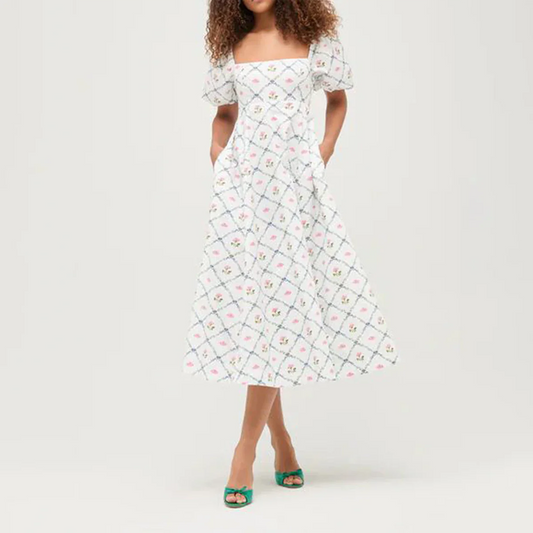 Floral Print Modern Dress