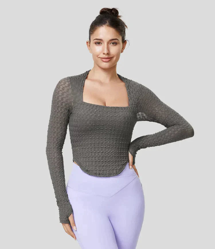 Erianne - Crop top shirt with long sleeves