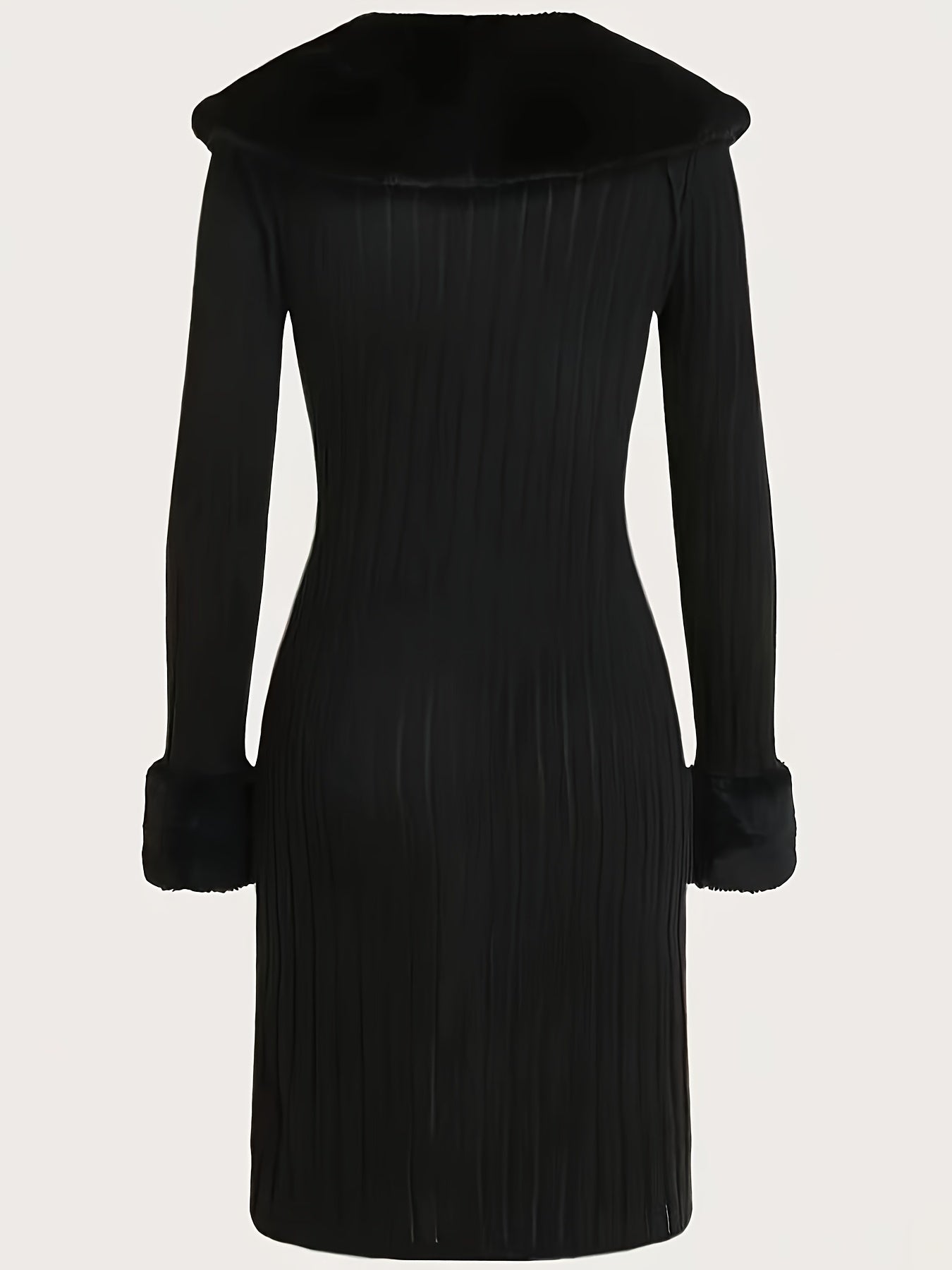 Long solid color slim fit knitted cardigan sweater for women