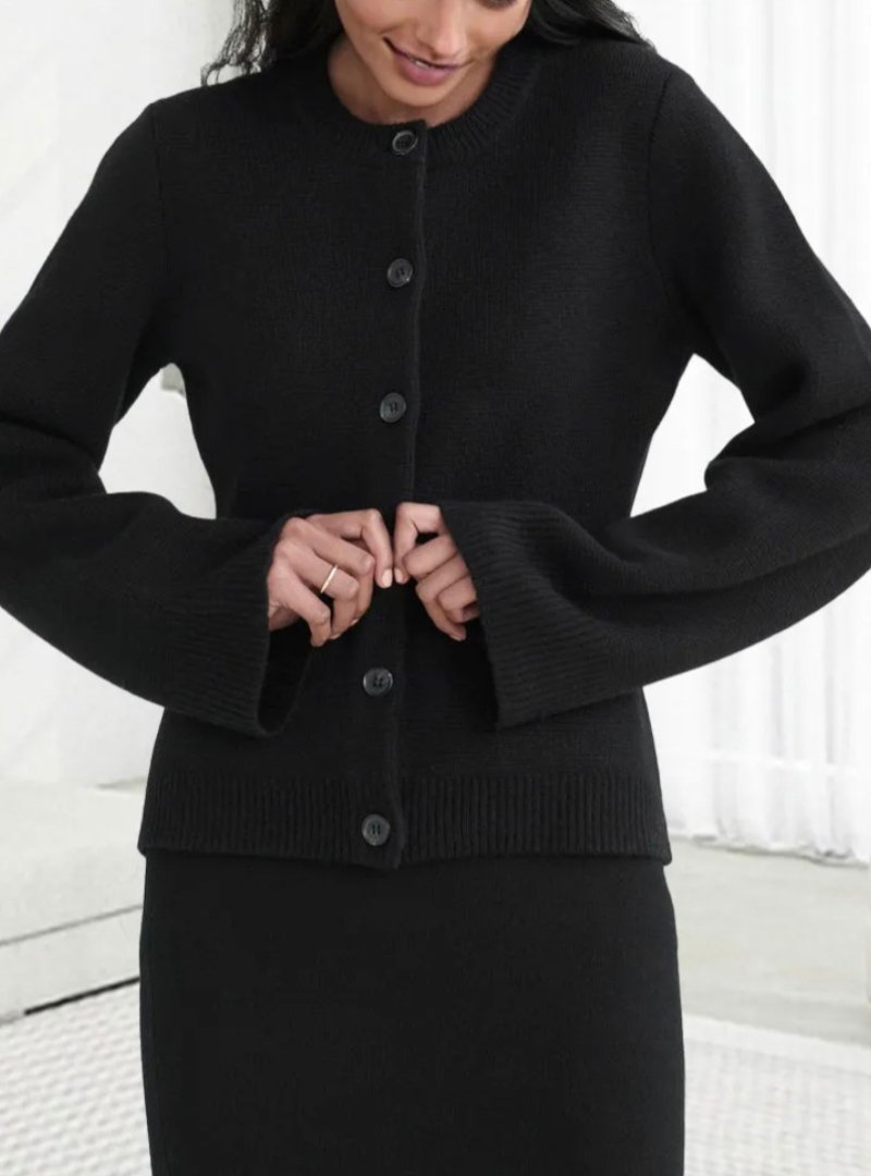 Women's comfy button down knitted cardigan