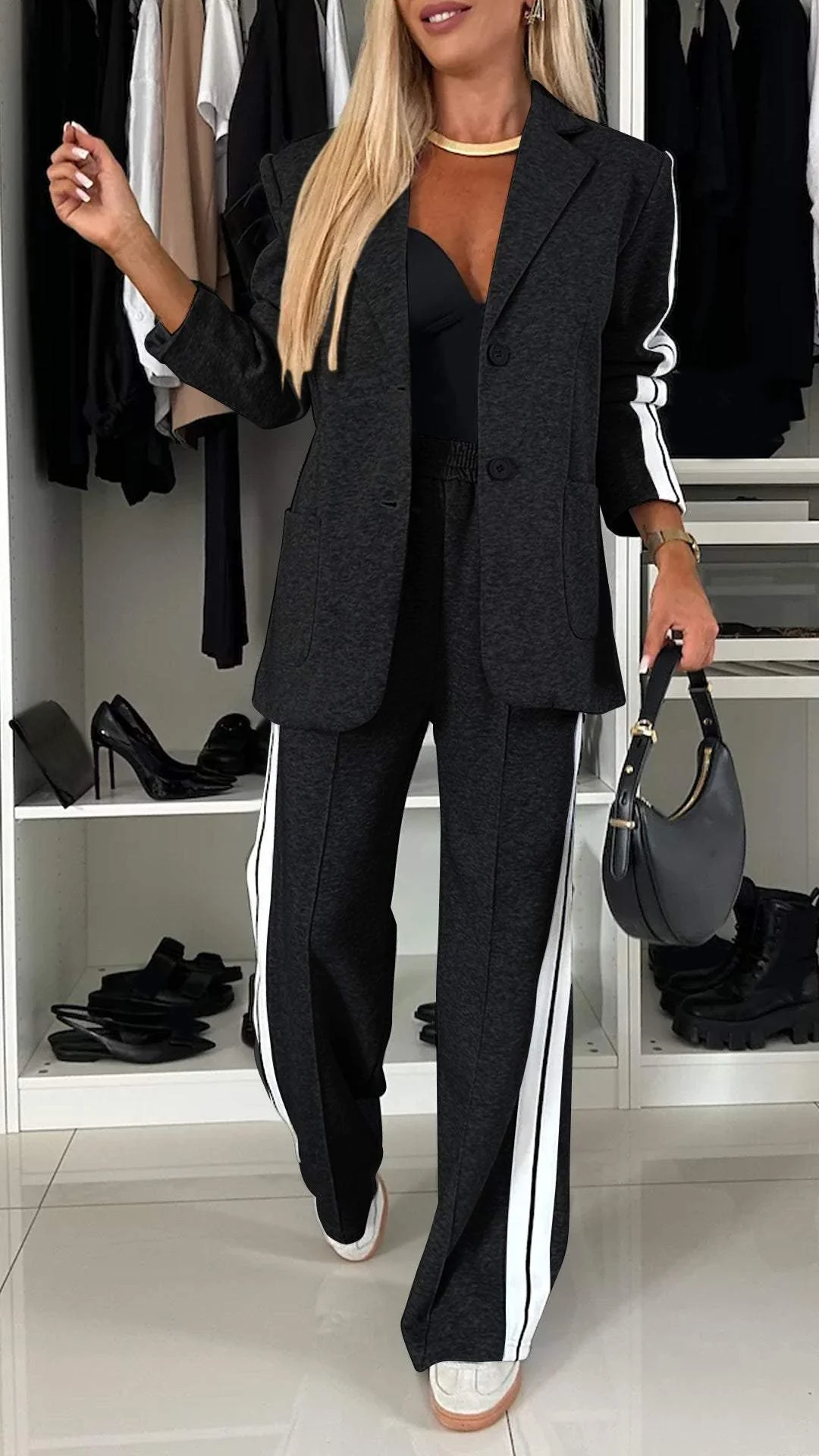 Women's long casual professional suit