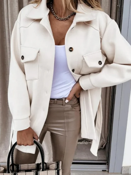 Lexie - lapel single-breasted loose jacket