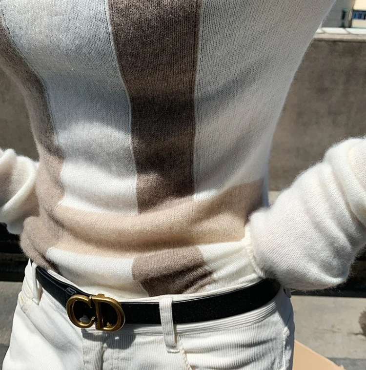 Women's loose collar cashmere sweater