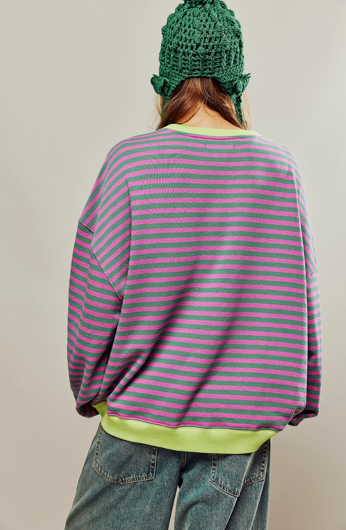 Women's oversized striped sweater