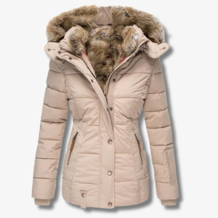 Women's warm jacket with hood