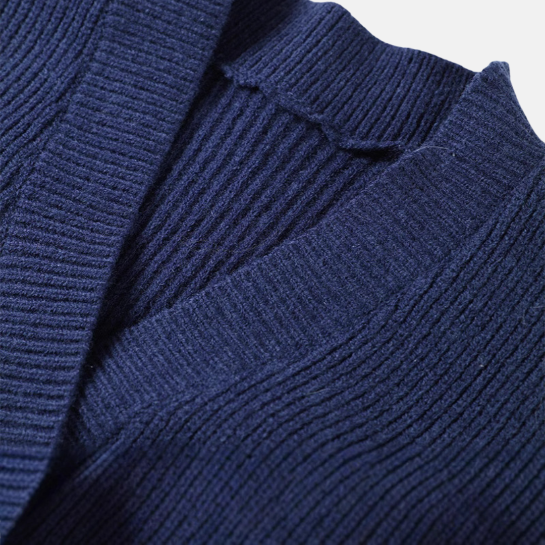 Ribbed Knit Wrap Style Sweater Top