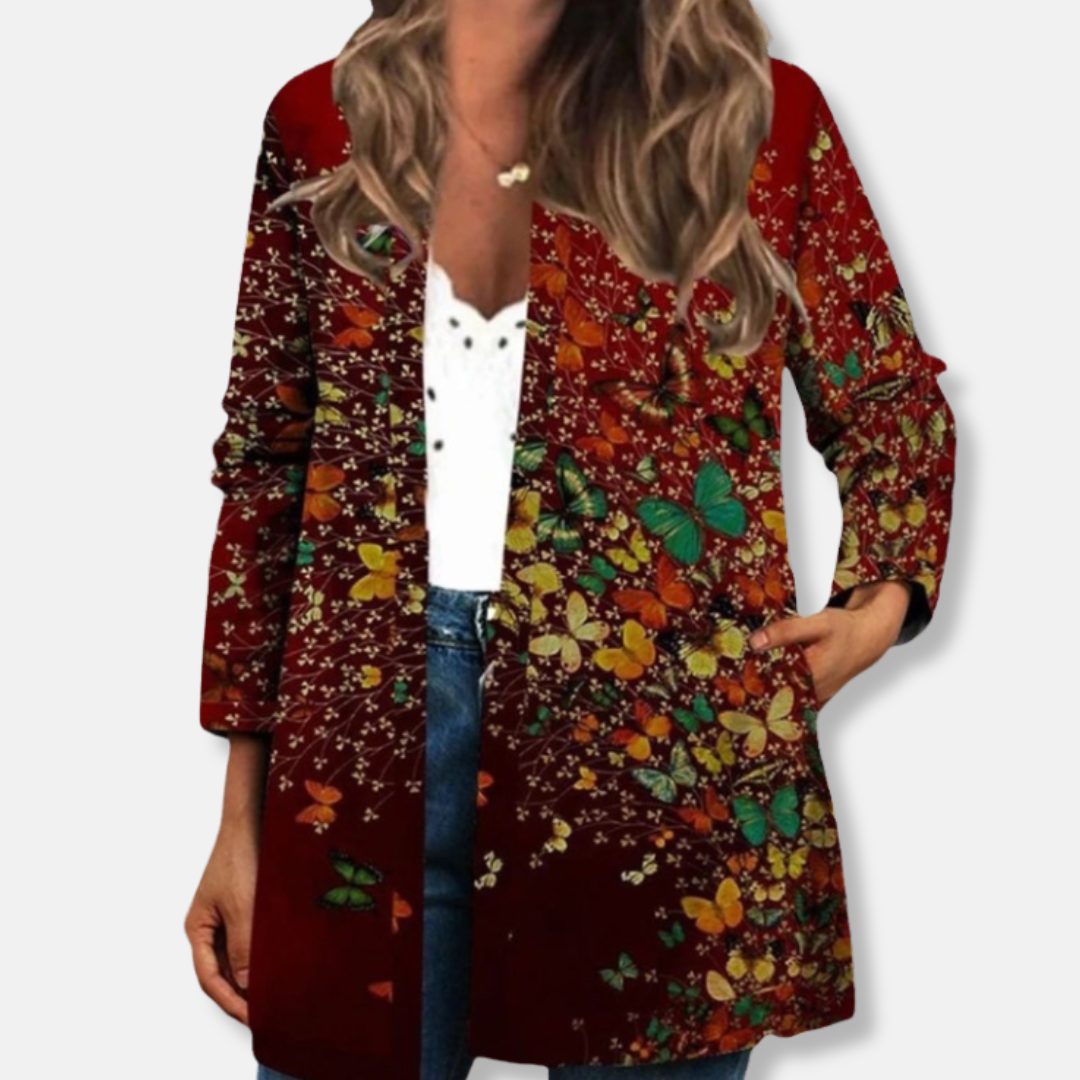 Isabella Cotton Patchwork Cardigan | Relaxed Fit Open Front Cardigan