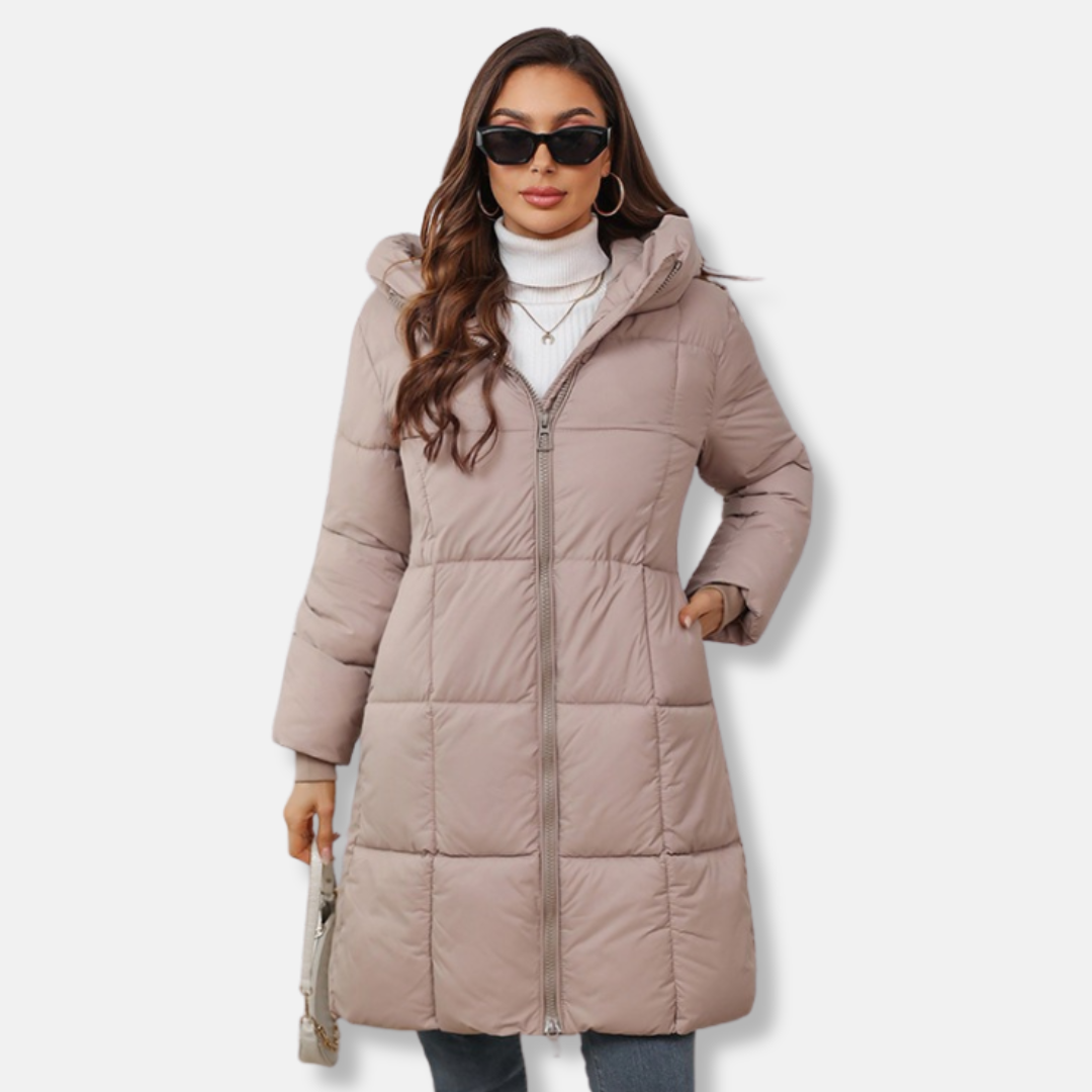 Quilted Insulated Slim Fit Hooded Coat
