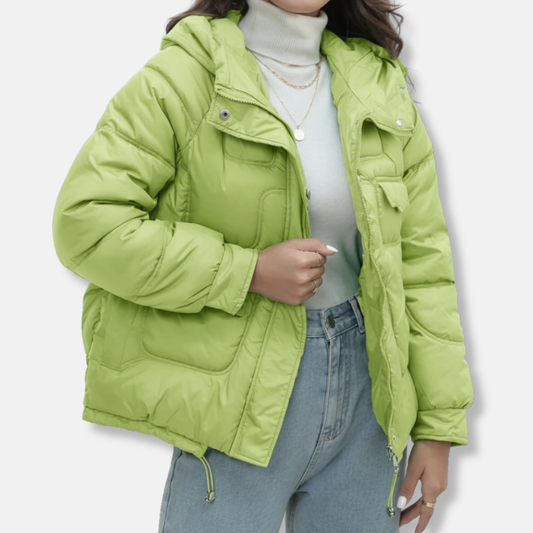 Amelia Puffer Jacket | Hooded Relaxed Fit Jacket