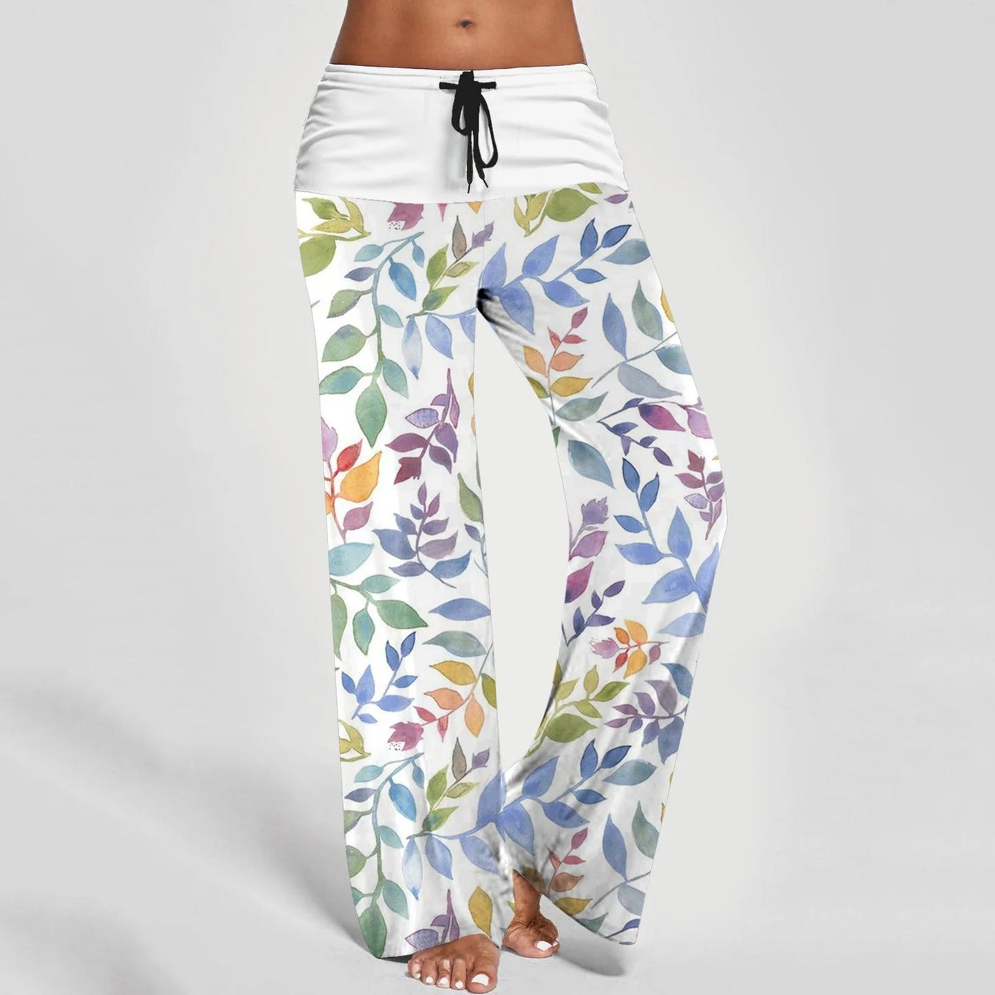 Women's casual printed street fashion straight pants
