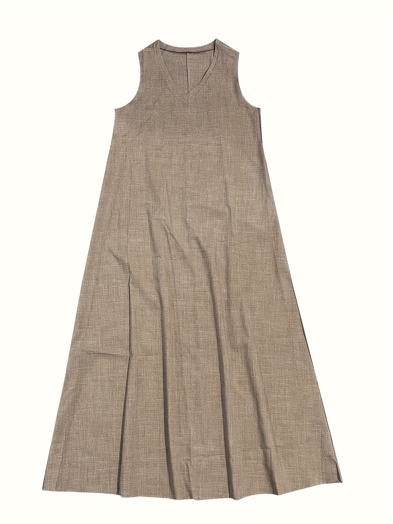 Women’s Maxi Dress - Sleeveless V-Neck - Flowy Relaxed Fit - Lightweight Breathable