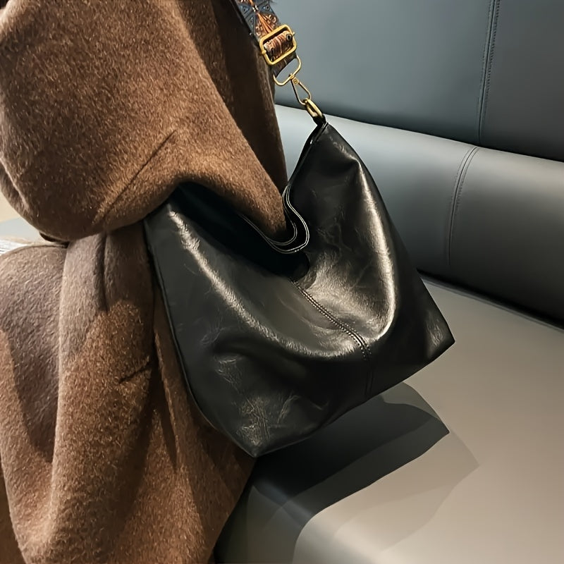 Large Capacity PU Bucket Bag