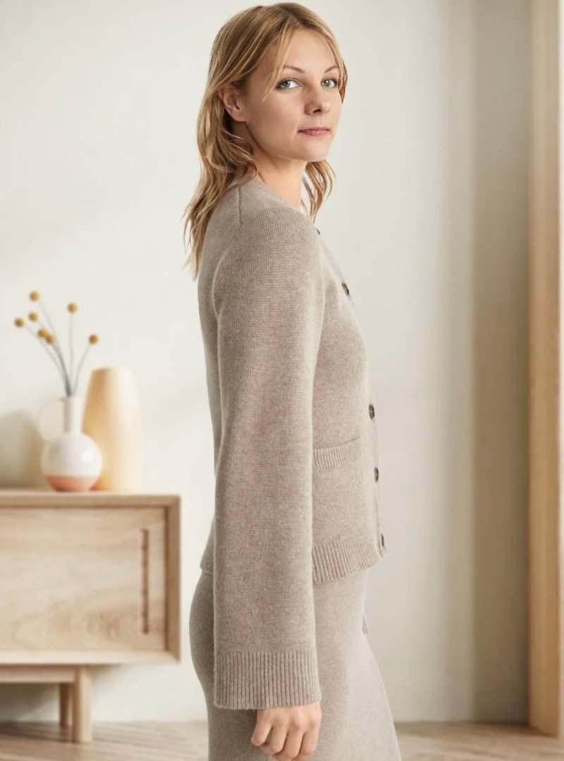 Women's comfy button down knitted cardigan