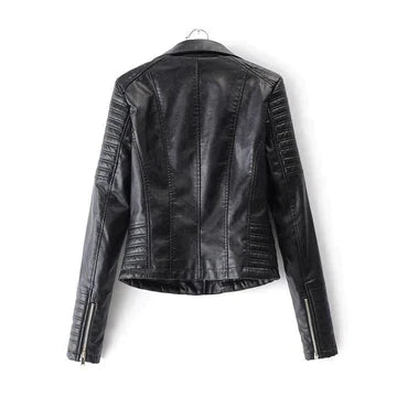 Tailored Asymmetrical Zip Biker Jacket