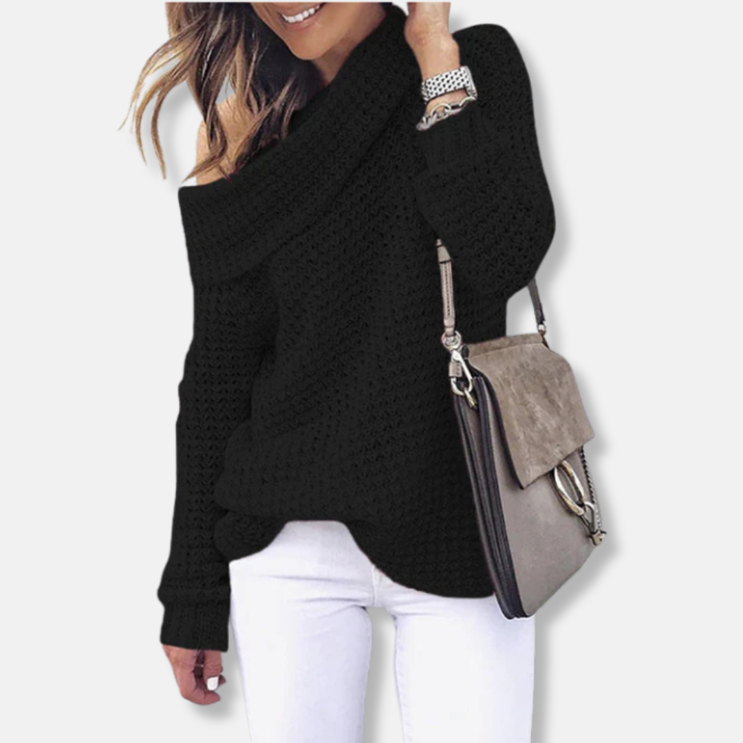 Chunky Knit Oversized Relaxed Fit Sweatshirt