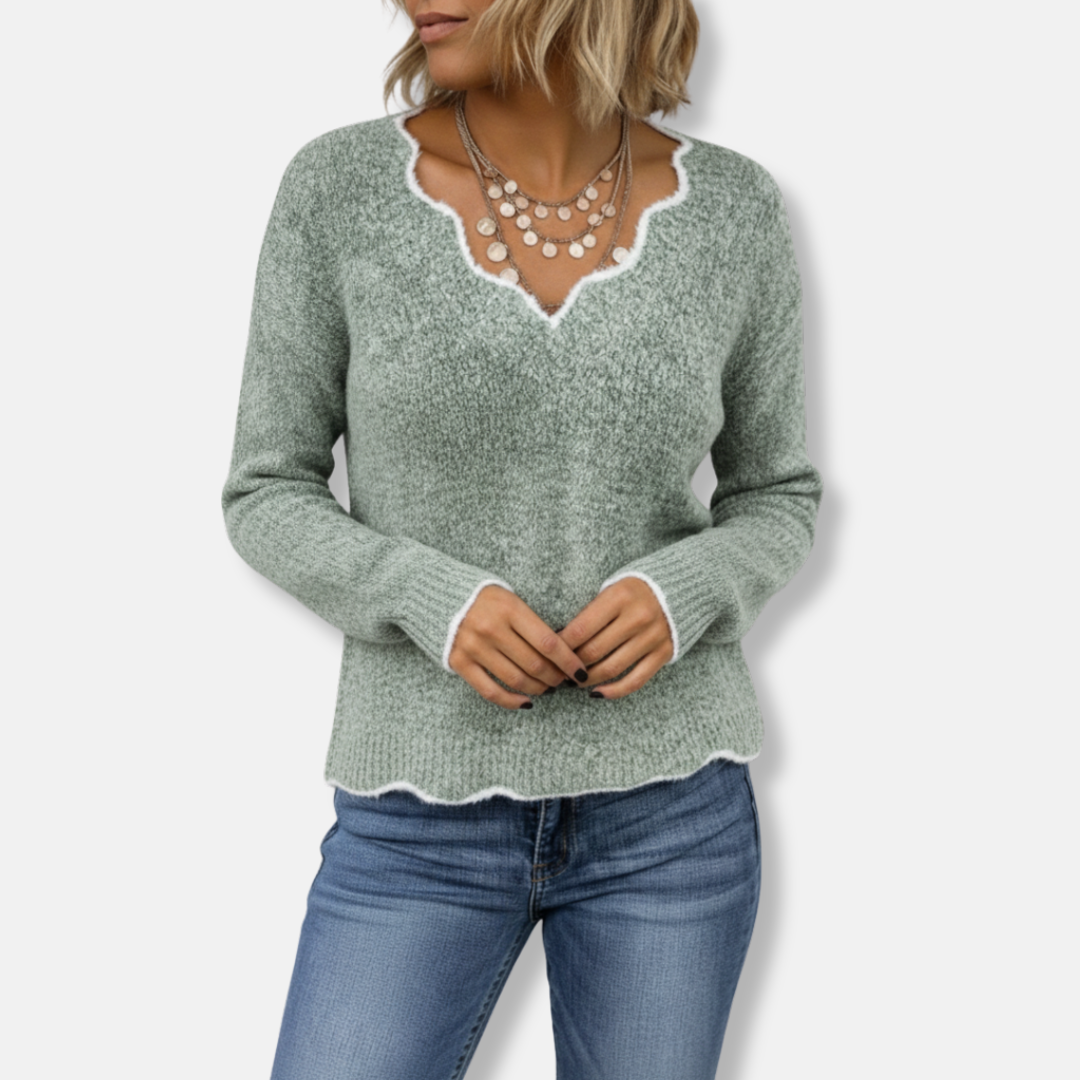 Relaxed Fit Wool Knit Sweatshirt