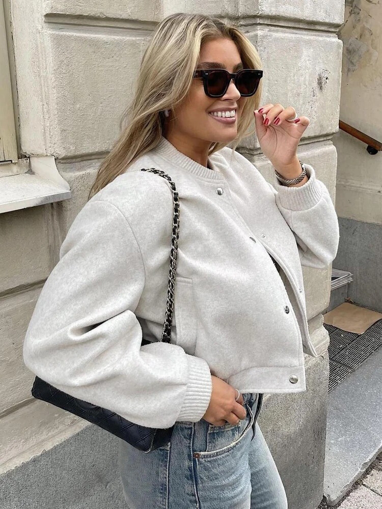 Women's stand up collar coat