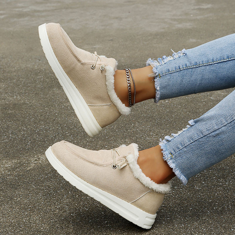 Faux Fur Lined Suede Loafers