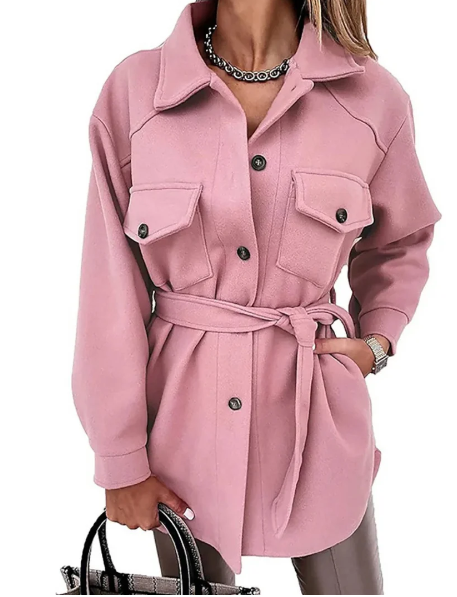 Lexie - lapel single-breasted loose jacket