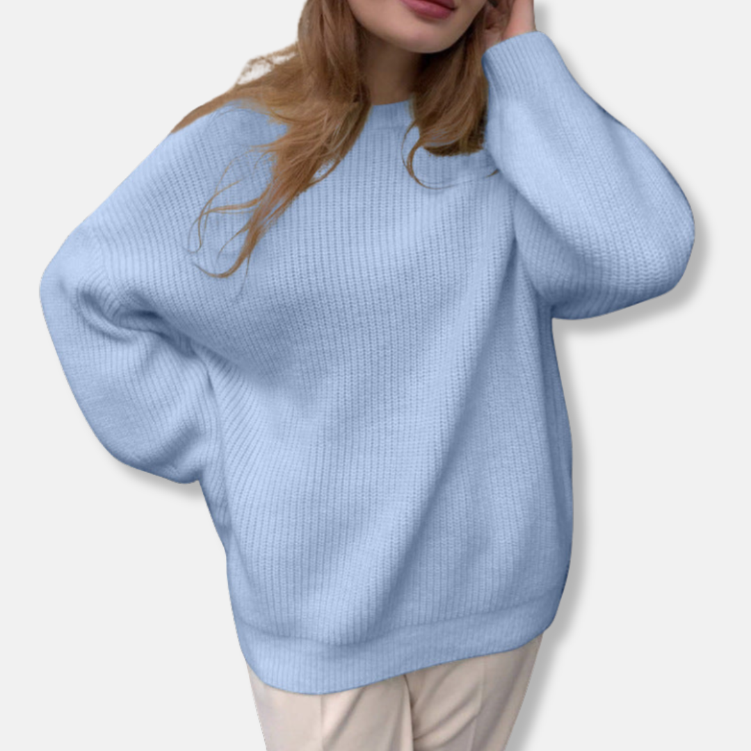 Soft Knit Oversized Crew Neck Sweater