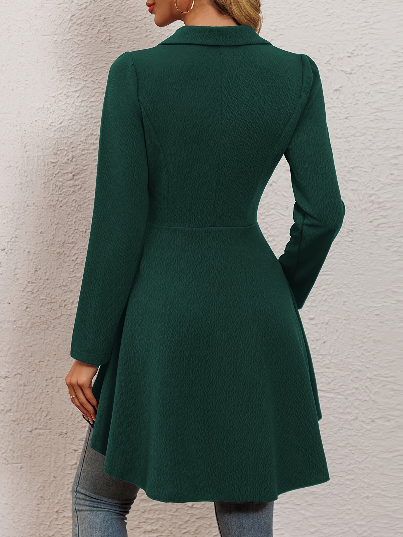Long-sleeved single-button suit skirt jacket for women