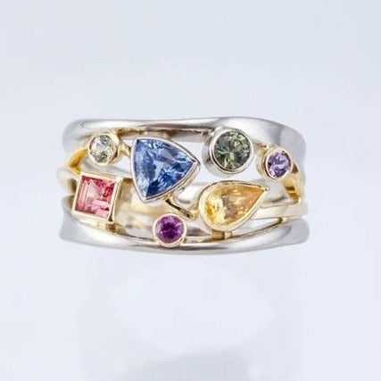 Sparkle Colorful Zirconia Ring