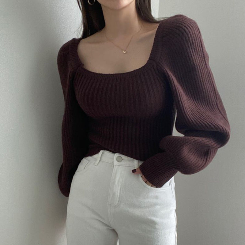 Women's puff sleeve sweater