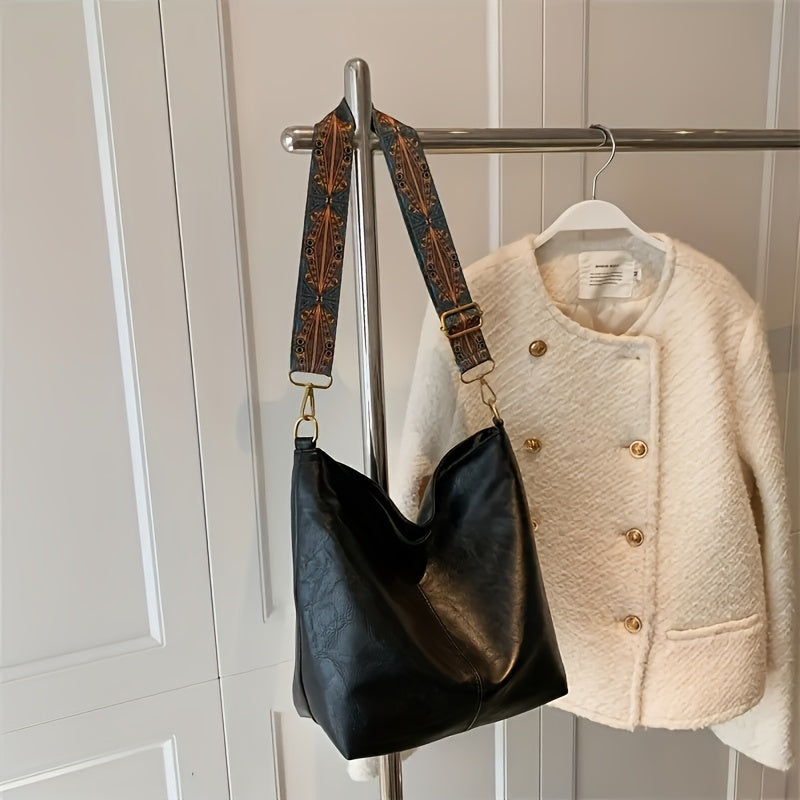 Large Capacity PU Bucket Bag