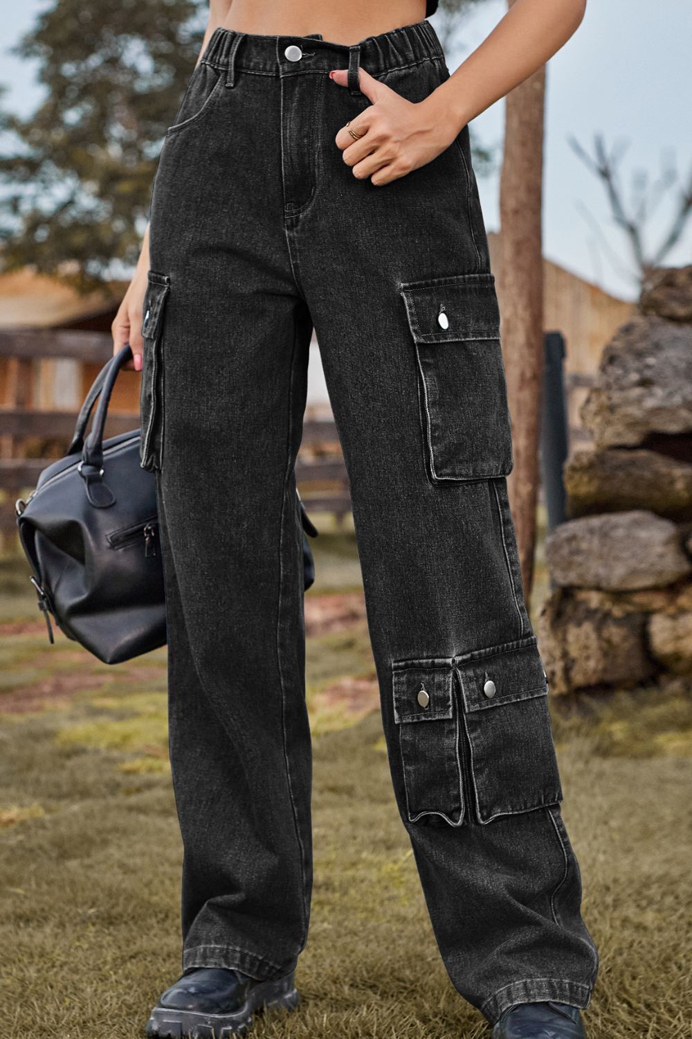 Jade - loose fit long jeans with pockets