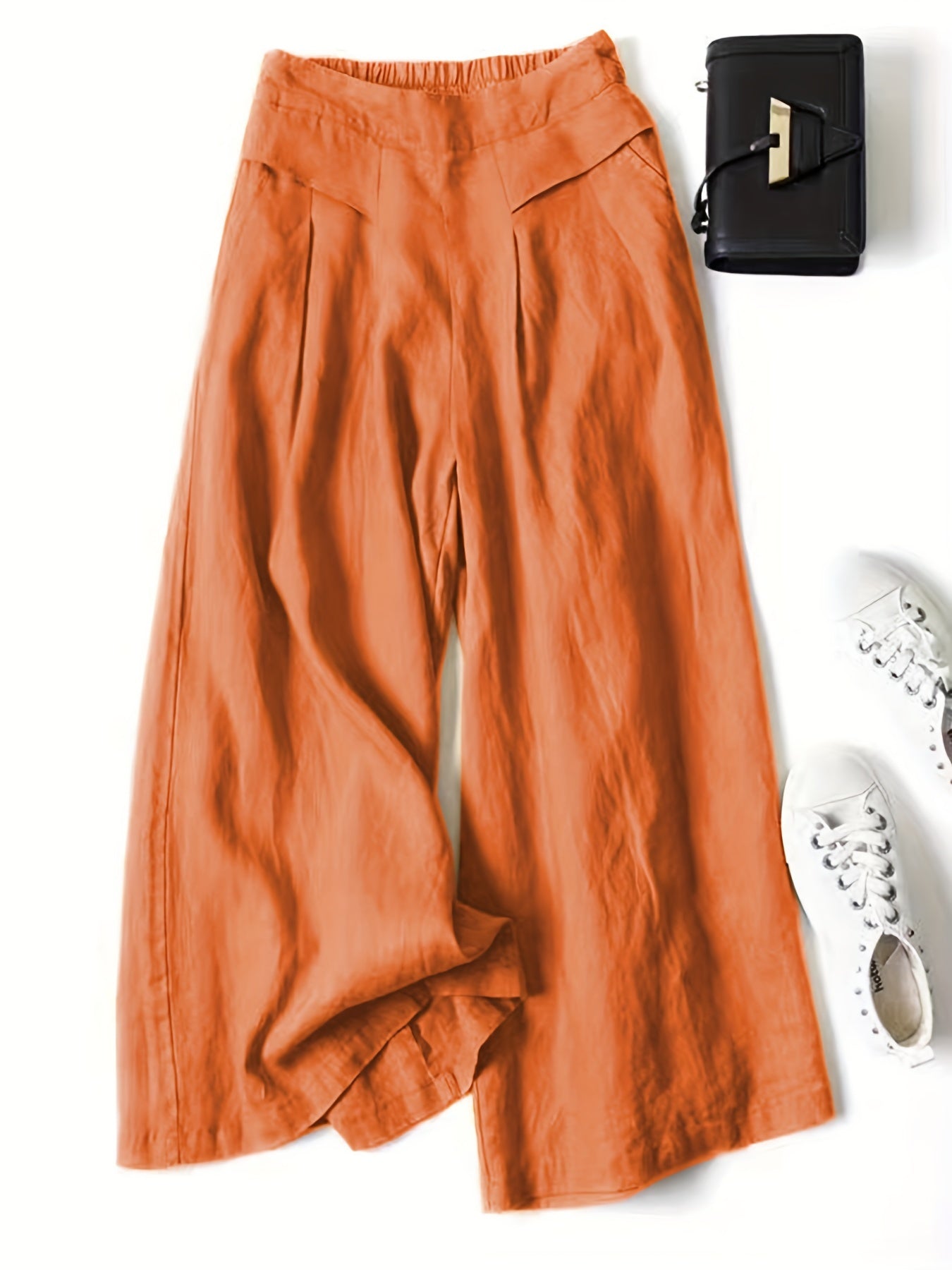 Women's wide-leg skirt pants with loose high waist