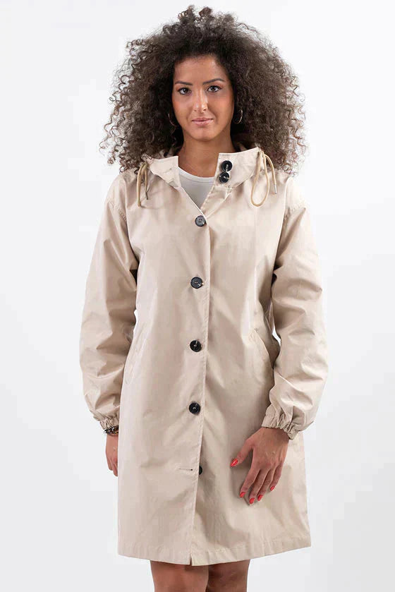 Mid-Length Plus Size Windbreaker Jacket