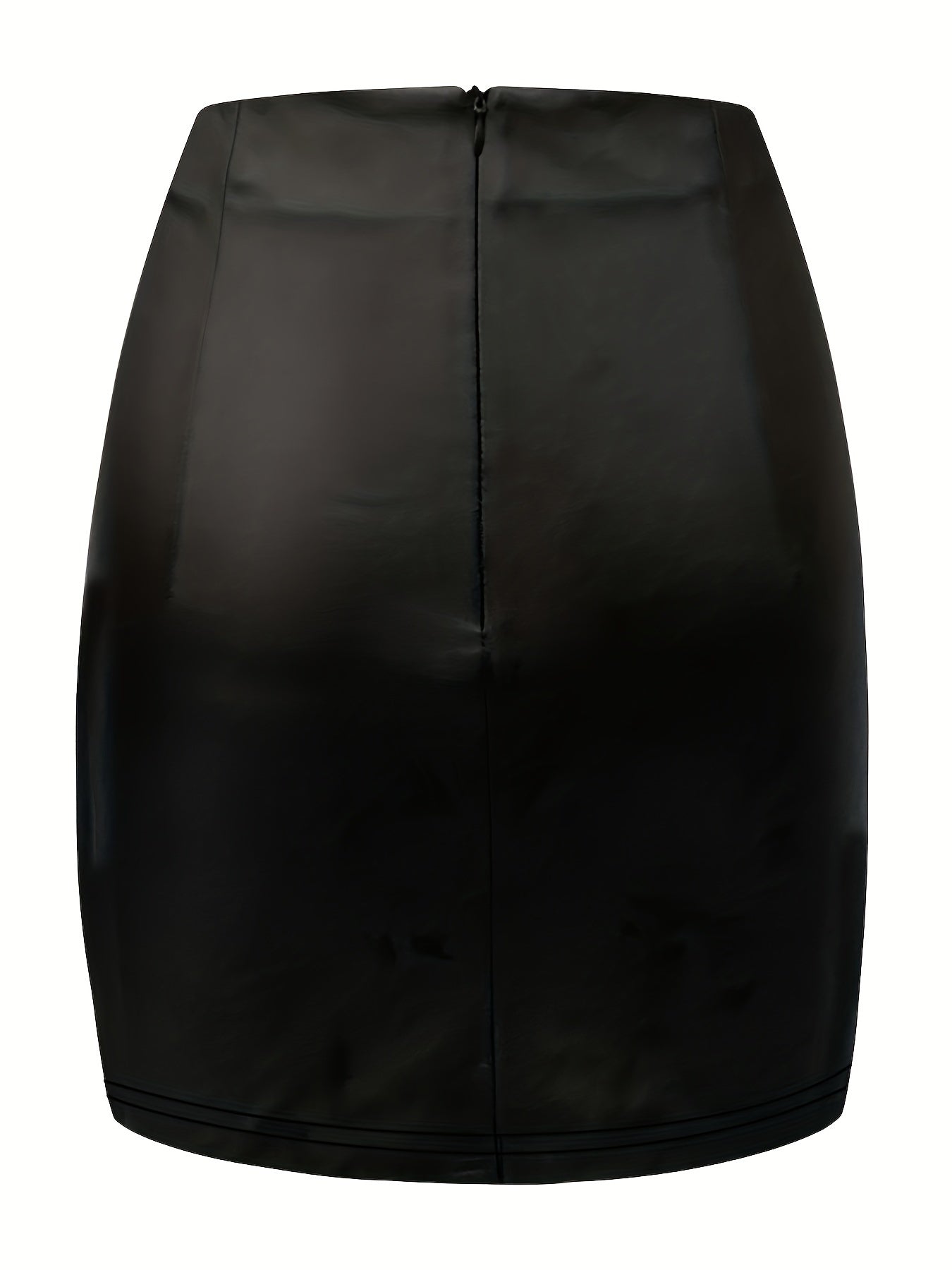 High-waist mini skirt with lace-up side slit for women