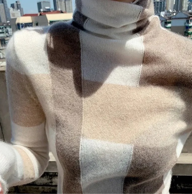 Women's loose collar cashmere sweater
