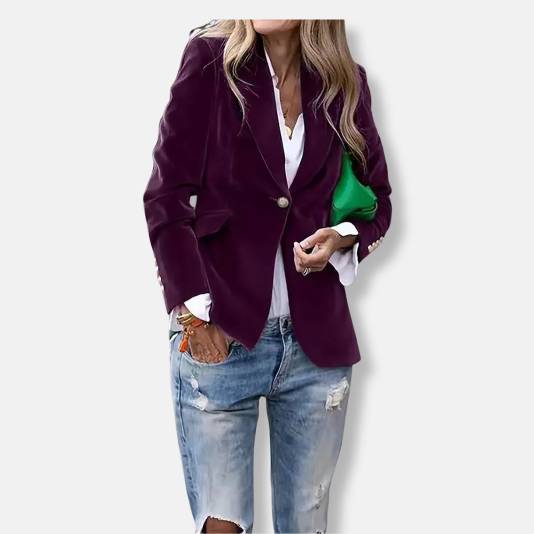 Women’s Blazer - Velvet - Slim Fit - Notch Lapel