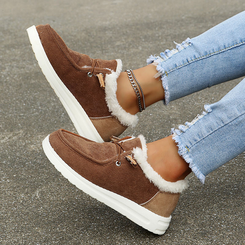 Faux Fur Lined Suede Loafers