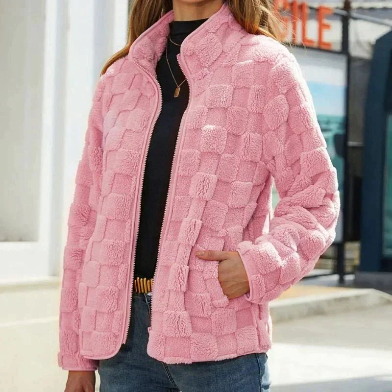 Women's super soft short fleece jacket