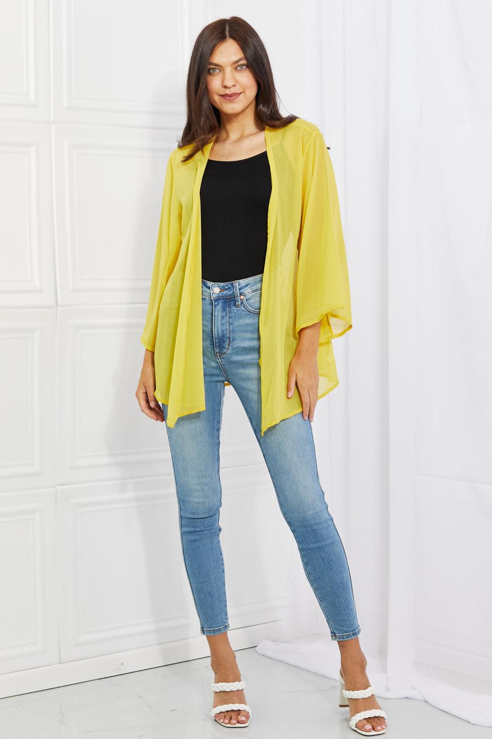 Women's plus size chiffon kimono cover-up