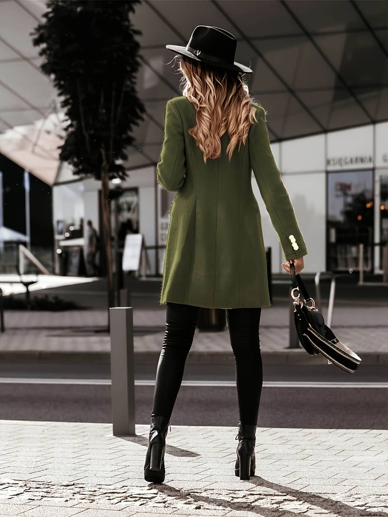 Women's winter suit collar long sleeve coat