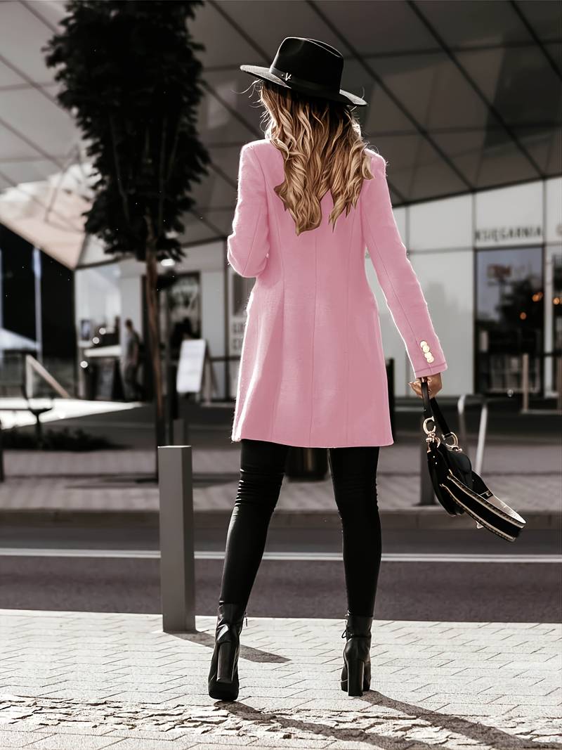 Women's winter suit collar long sleeve coat