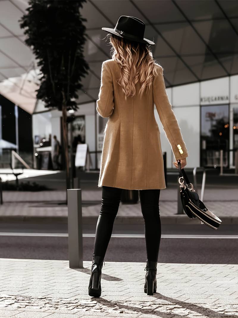 Women's winter suit collar long sleeve coat