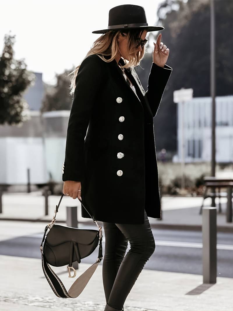 Women's winter suit collar long sleeve coat
