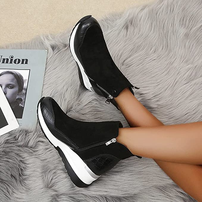 Women's fashionable wedge ankle boots