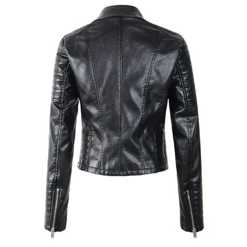 Tailored Asymmetrical Zip Biker Jacket
