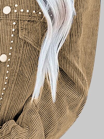 Marta - studded button up pocketed jacket