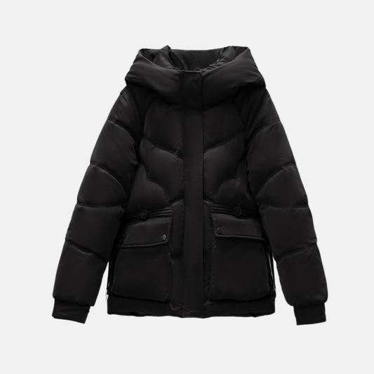 Veronica Hooded Puffer Jacket | Quilted Relaxed Fit Jacket